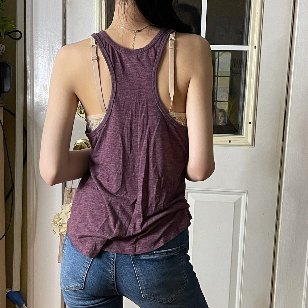 Plum Victoria Secret Racerback Tank - Picture 3 of 3